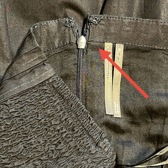 Anthropologie Cotton Poplin Strapless Midi Dress Black - Picture 12 of 14